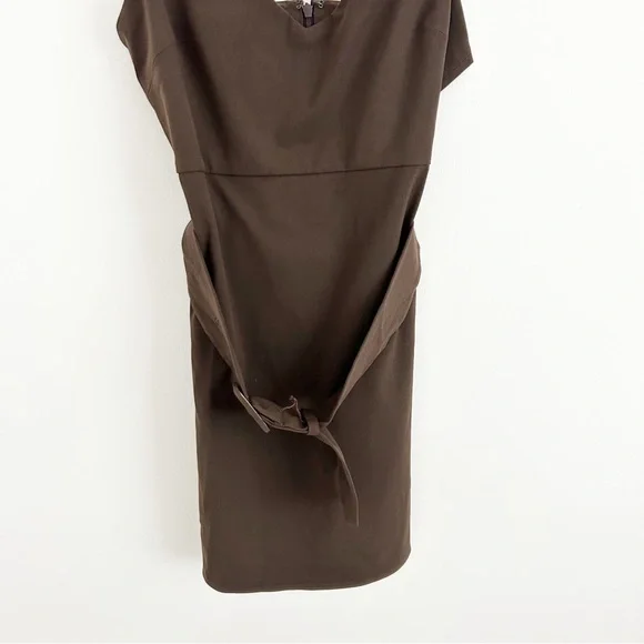 Reformation Huxley Belted Mini Dress in Chestnut Brown Size 4 - Picture 5 of 13
